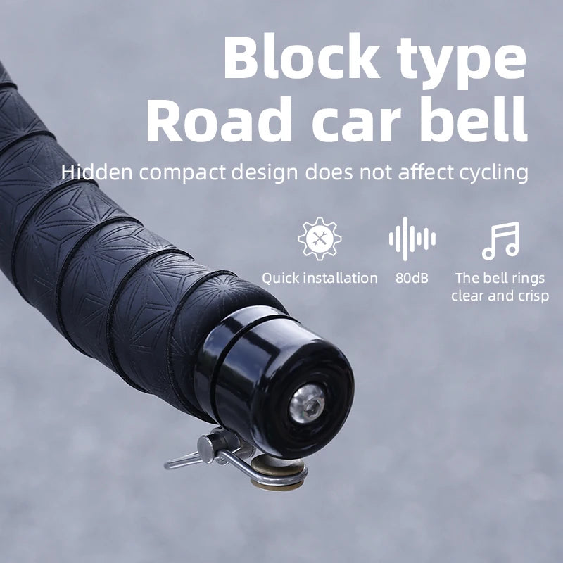 Bicycle Bell Curved Handlebar Plug Bell Horn Waterproof 80dB Loud High Decibel Ring Alarm Bell Road Bike Accessories