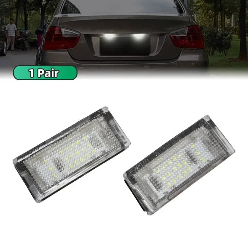 2PCS White LED License Plate Light Lamp For BMW 3 Series E46 4D 1998-2003 5D Touring 1998-2005 Error Free