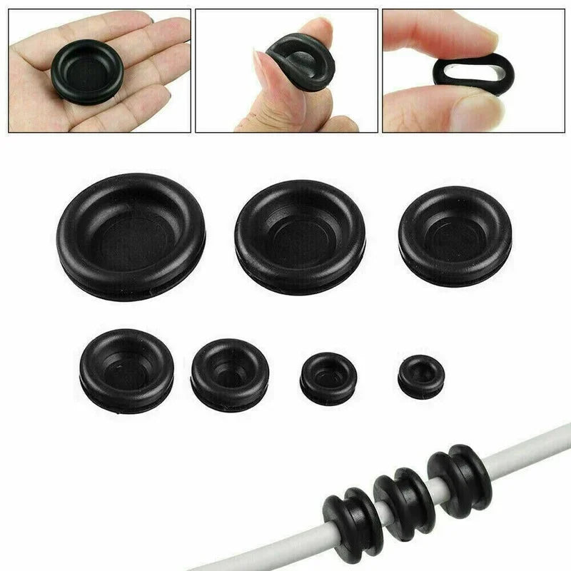 170/200/400pcs Rubber Grommet Assortment Firewall Hole Electrical Wire Grommet Gasket Kit for Wire Plug and Cable 7-25mm o ring