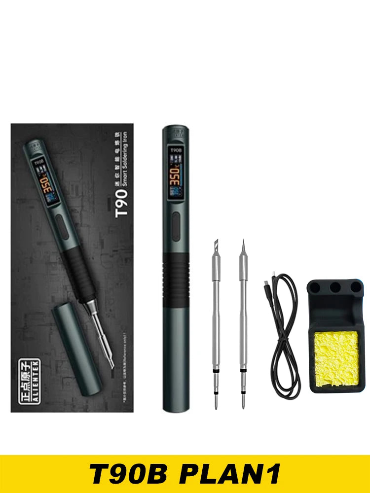ALIENTEK T90 Smart Soldering Iron 140W Portable Digital Display Automatic Sleep PCB Precision Soldering Iron Repair Tool Kit