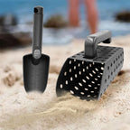 Metal Detecting Sand Scoop Shovel, ABS Plastic Rust Resistant Sifter, Black