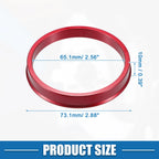 UXCELL 4pcs OD 72.6mm 73.1mm to ID 57.1mm 60.1mm 67.1mm 65.1mm Car Tire Centering Hub Centric Rings Wheel Bore Center Red