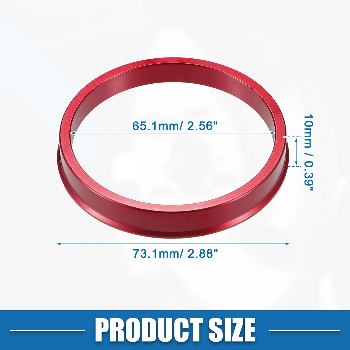 UXCELL 4pcs OD 72.6mm 73.1mm to ID 57.1mm 60.1mm 67.1mm 65.1mm Car Tire Centering Hub Centric Rings Wheel Bore Center Red