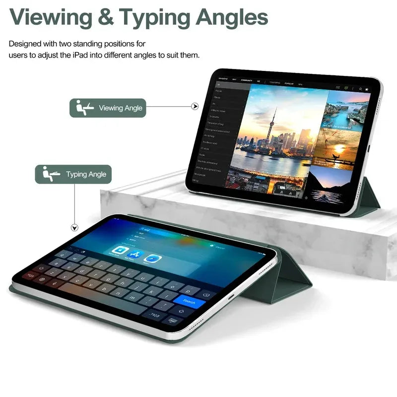 For 2025 iPad11 Cover  A16 10 10.9 2022 Pro 11 12.9 13in Magnetic Case iPad Air4 5 Air6 Air7 Mini 6 7  With Magnetic Detachable
