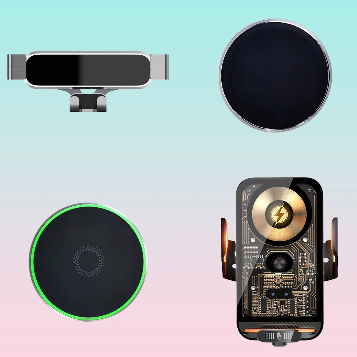 For Chevrolet Silverado 2022 2023 2024 Phone Holder Car Double Bracket Base Magnetic MagSafe Wireless Charging Car Phone Mount