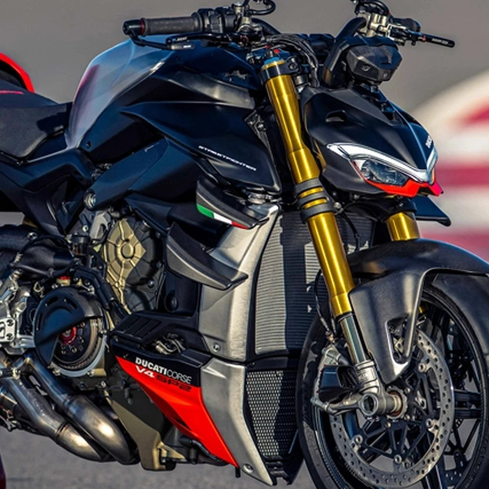 For DUCATI Streetfighter V4 V4S V4SP Italian Tricolor Flags for Wings 3D Winglet Flank Sticker Decal