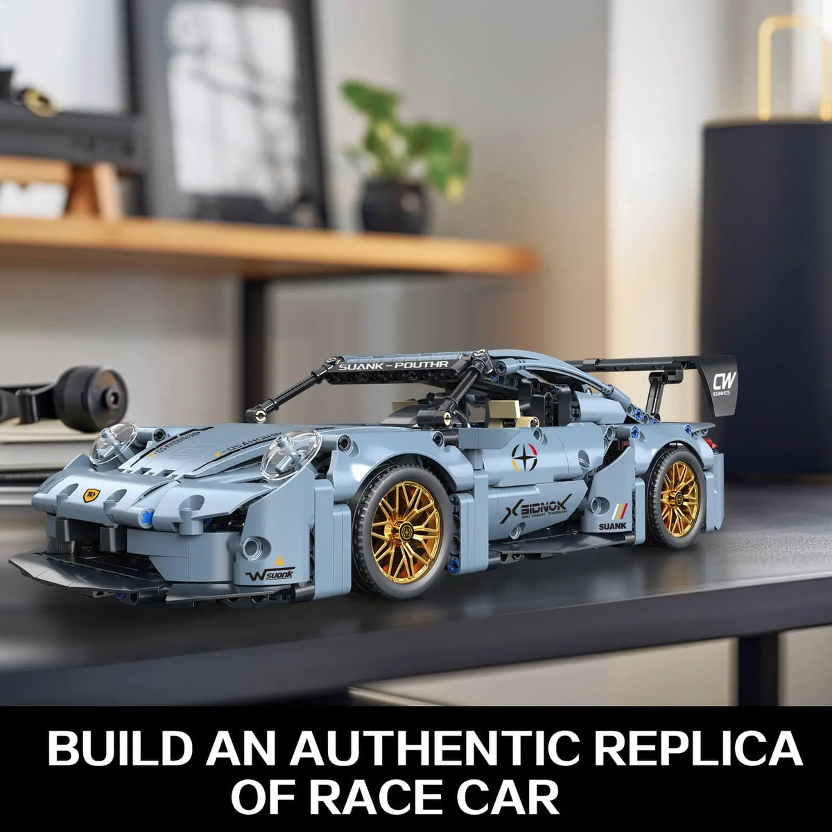TOYLINX Sports Race Car Building Set Kit for Boys & Adults, 1:14 MOC Toys Racing Model Car Kits, Birthday Gift for Boys Kids