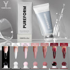 YOKEFELLOW PUREFORM Poly Gel Nail Extension Gel 50g Hard Builder Gel Pink Red