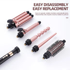 5 in 1 Hair Curler Multifunctional Curling Iron Hair Styler Salon Styling Tool Bending Curling for Home Travel Daily Use