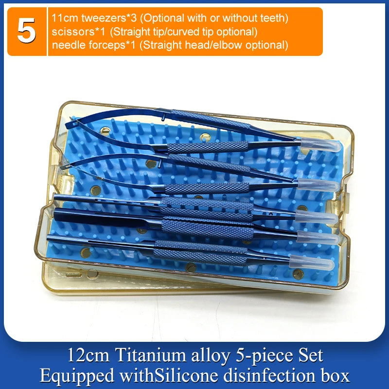 4 Pieces/set Of Ophthalmic Microsurgery Instruments 12/16/18cm Scissors+Needle Holder+tweezers Stainless Steel Surgical Tools