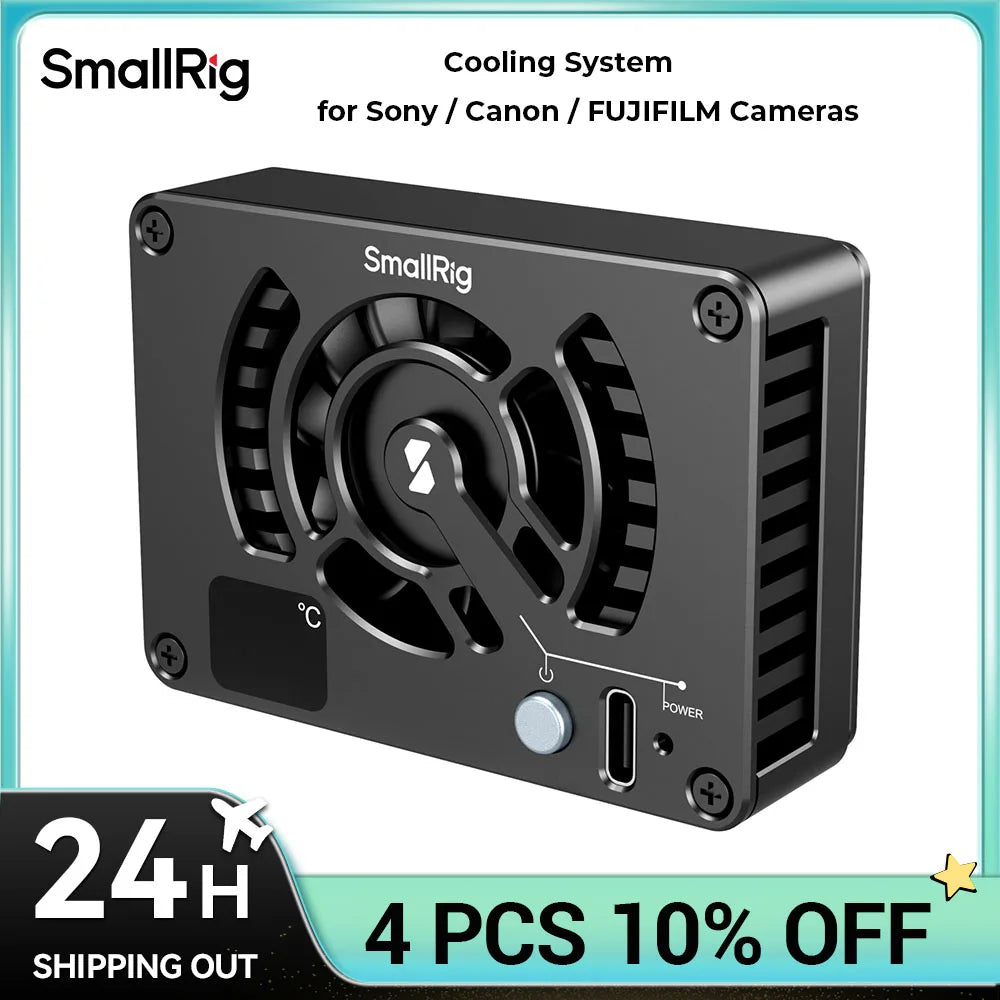 SmallRig Cooling System for Sony / Canon / FUJIFILM Cameras Can use with or without Cage, Lighter and Free,Suit V-Mount Battey
