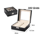 DELESYS 2/3/4/5/6/8/10/12 Slots PU Leather Watch Box Traditional Style Watch Storage Box Gift Watch Case With Lock