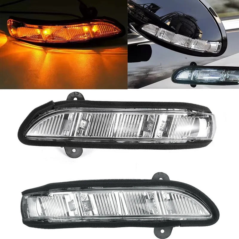 Car Side Rearview Mirror Light for Mercedes Benz W211 W221 W216 W219 2007-2011 Amber Backing Light Turn Signal Indicator Light