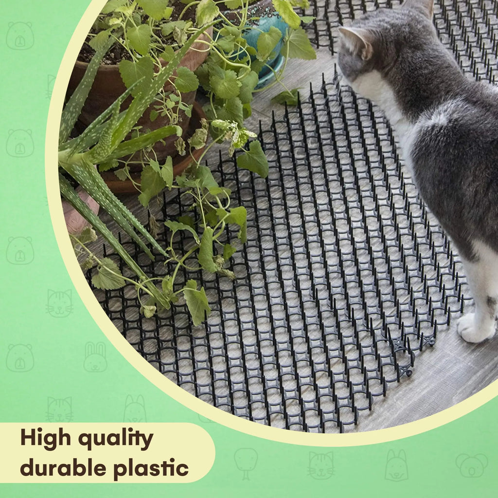 Cat Deterrent Mat Anti Cat Dog Network Repellent Training Plastic Spike Mat for Keeping Away Cats Dogs Protecting Plants