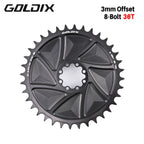 GOLDIX 8-Bolt Bicycle Chainring Wide and Narrow Teeth AERO Chainring CNC Hollow Cutting Machining for SRAM 8Bolt Crankset