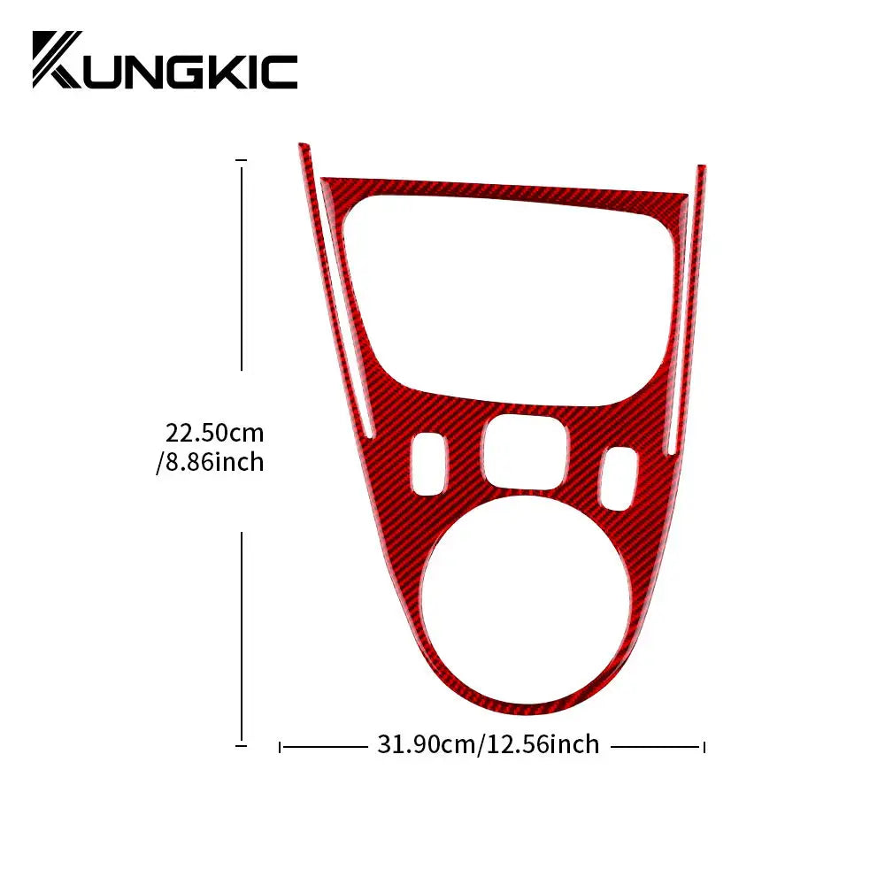Real Soft Carbon Fiber  Car Gear Shift Panel Frame Trim Sticker for Mercedes Benz Smart 453 Fortwo/forfour 2016 2017 2018 2019