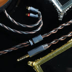 XINHS Y13 4-core Black Brown Graphene Ancient River Copper Hybrid Headphone Upgrade Cable,0.78 2pin/HD650/IE900/KZ-QDC/MMCX IEM