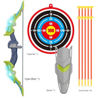 Bow and Arrow Set Light Up Archery Toy Kids Outdoor with Standing Target Birthday Gifts Indoor Games Toys Children New Year Gift