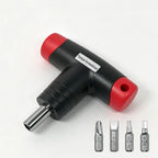 1- 6 N.M T-type Fixed Torque Scewdriver Preset Torque Wrench Tools with 4 Batch Heads 5% Accuracy 6.35mm