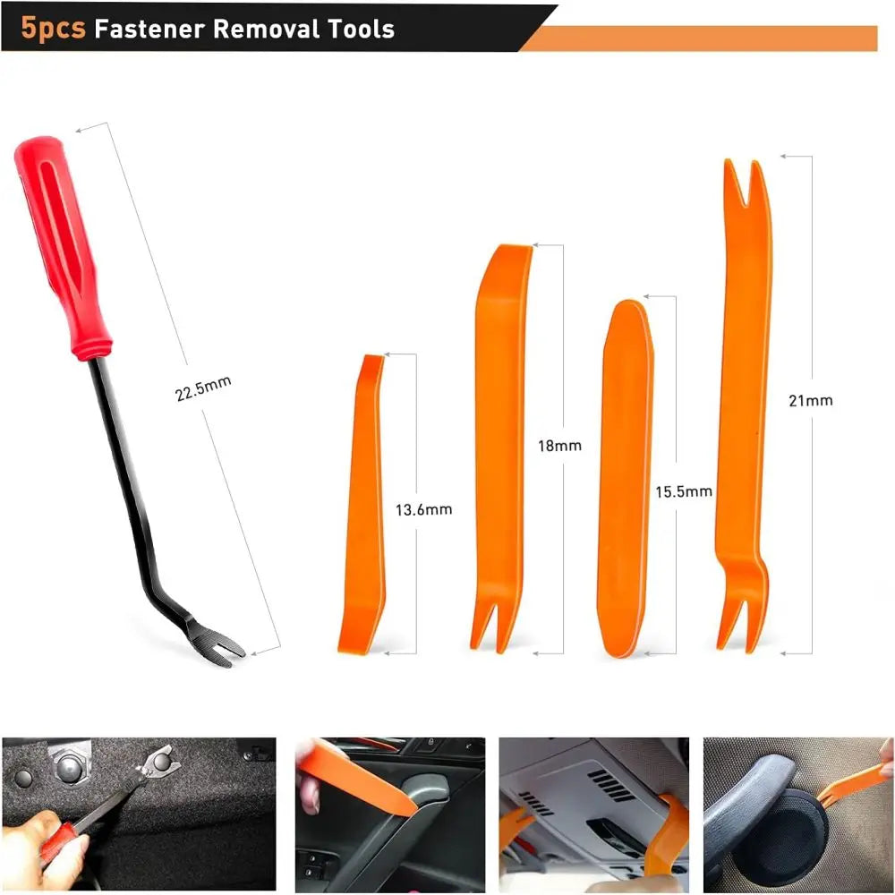 Car Plastic Fastener Clips Kit 680-725pcs Trim Rivets Push Retainer Clips, Optional Tools Set