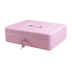1 pc Money Box with Key -Money Tin with Lock - Medium-sized Cash Box with Coin Tray for Petty Cash Coins Notes,Home , Business