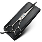 Black Left Hand Hair Scissors 6-inch JP440C Steel Cutting Scissors and Thinning Scissors Left-handed