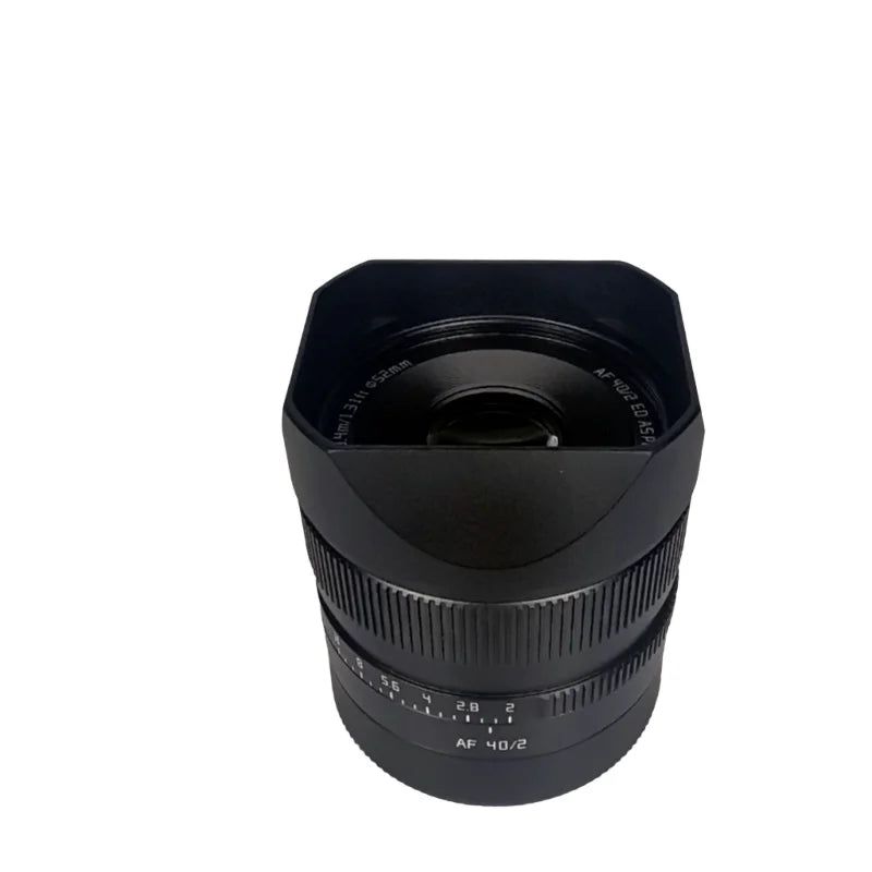 Metal Bayonet Square Lens Hood with Free Metal Cap for TTArtisan AF 40mm F2.0
