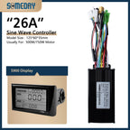 26A Ebike Sinawave Controller 24V/36V/48V Three-Mode Controller with Learning Function JN Color Display Wheel Hub Motor Parts