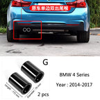 For BMW F10 F20 F30 F32 F34 F36 F48 Car Exhaust Muffler Tip Stainless Steel Pipe Chrome Trim Modified Car Rear Tail Throat Liner