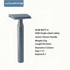 KAMPFE Aluminum CNC Machining  Handle Light Weight 1 Single-edged Blade  Mens Shaving Safety Razor  shaver