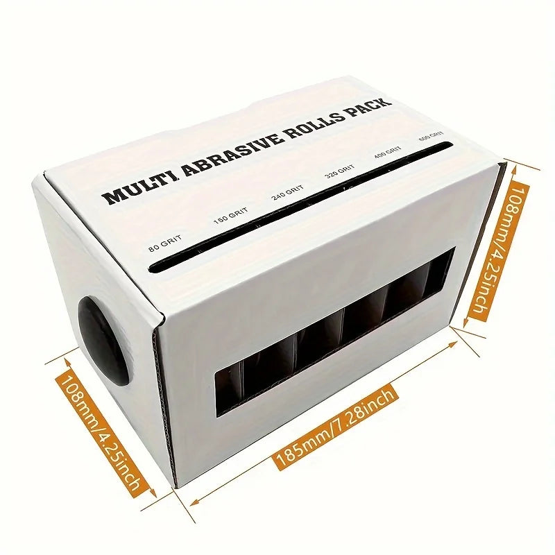 Diamond cloth rolls, 80/150/240/320/400/600 grit sandpaper rolls Metal emery cloth with dispenser, alumina sandpaper