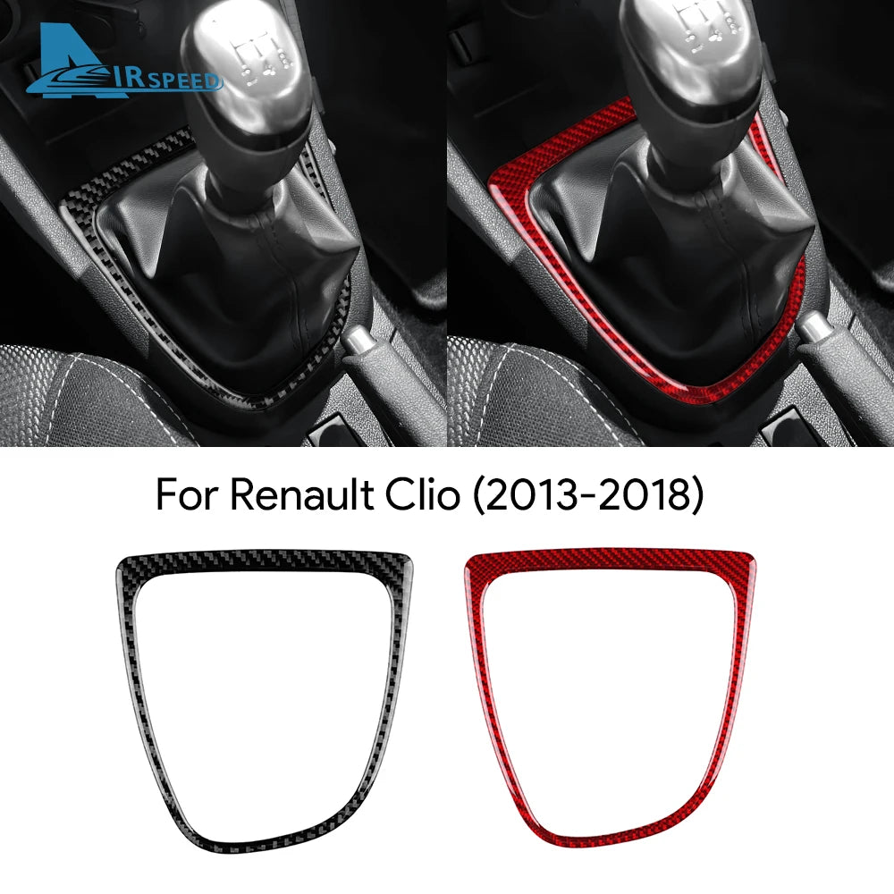 Carbon Fiber Gear Shift Frame Trim Sticker for Renault Clio 4 2013-2018 LHD/RHD