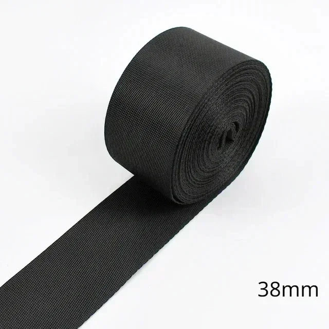 5M 10-100mm Black Nylon Webbing Tape Backpack Strap Pet Collar Safety Belt Ribbon Band DIY Bag Clothing Sewing Accessories