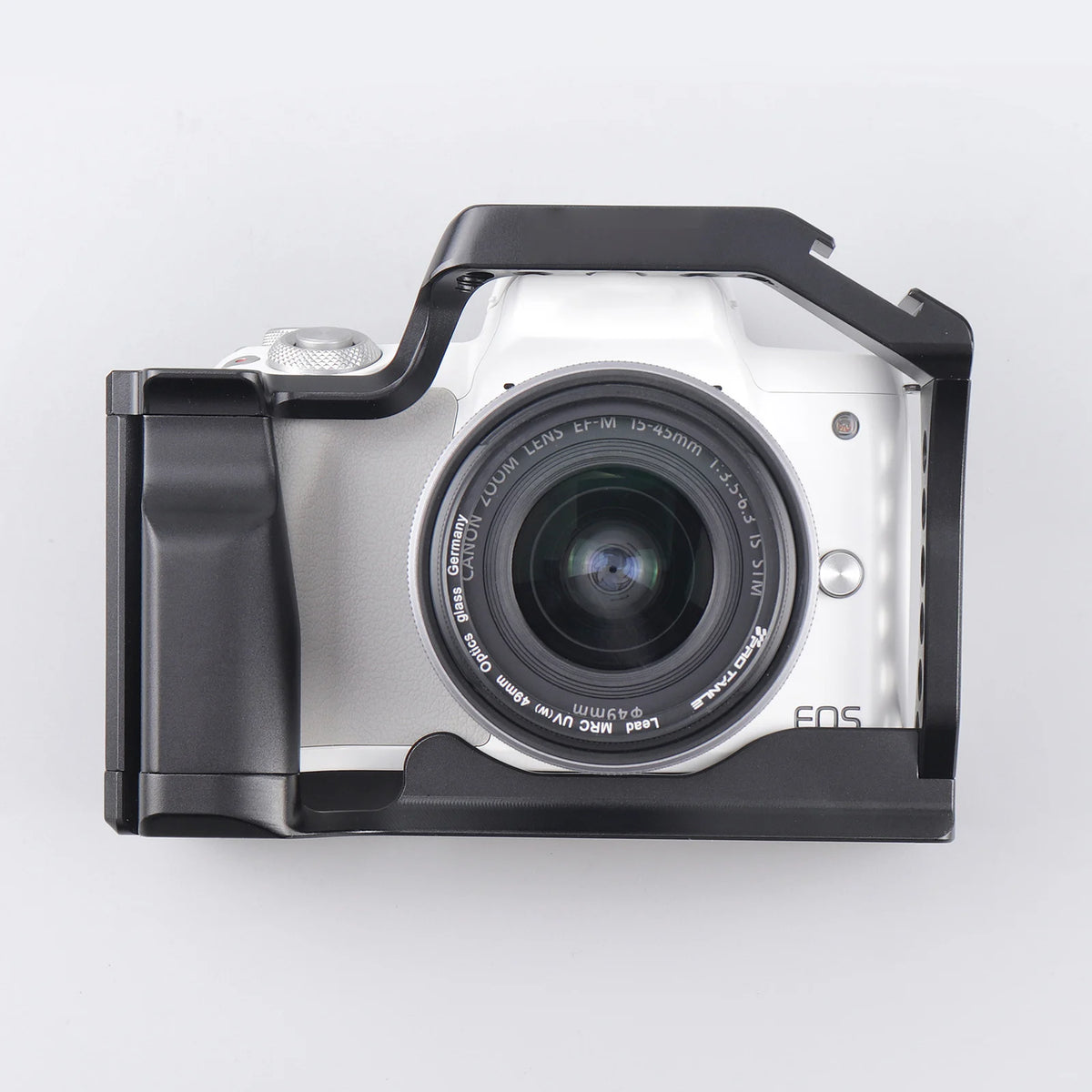 Aluminum Camera Cage for Canon EOS M5/M50/M50 Mark II, cold shoe, 1/4 & 3/8 mounts