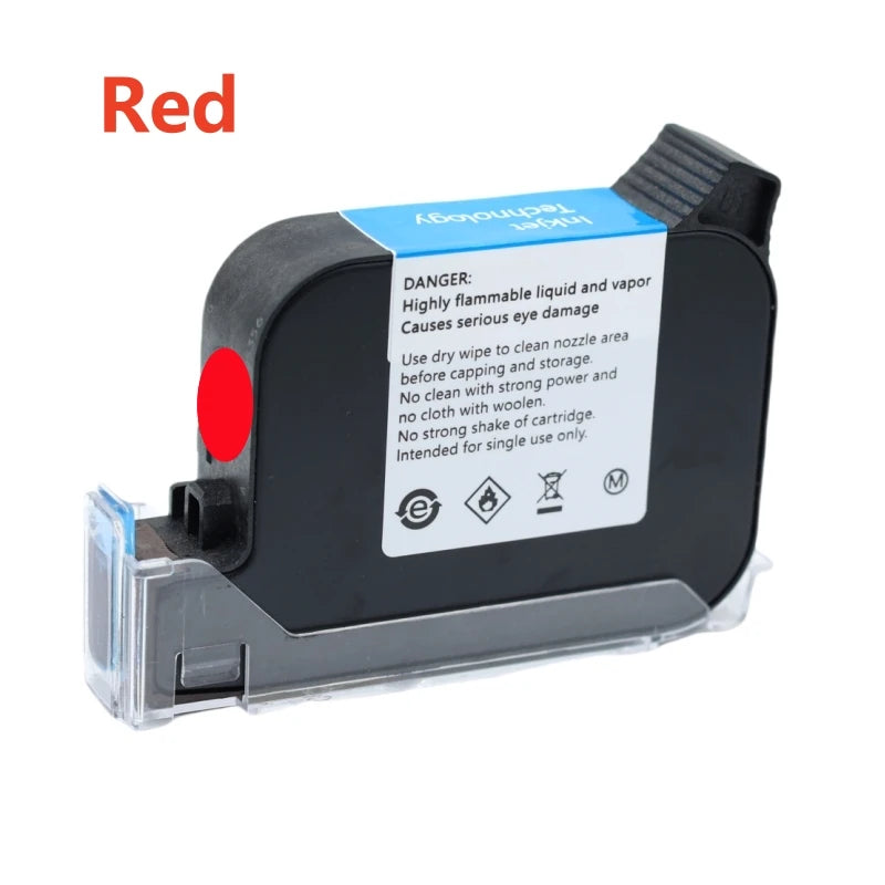 2588+ 2588 2588+M 42ML Black Red Blue Green Ink Cartridge Quick-drying 12.7mm Print Height Universal for Handheld Inkjet Printer
