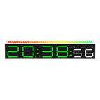 LED Alarm Clock with Rhythm Light Bar Colorful Table Clock with 3 Levels Brightness Adjustable RGB Colorful Electronic Clock