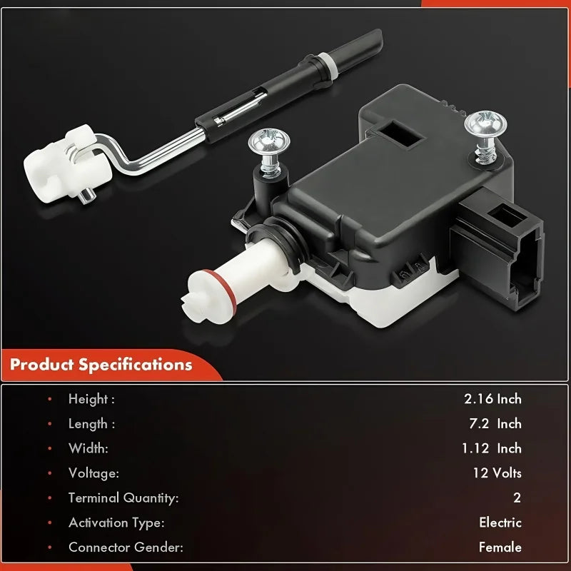 Fuel Filler Door Lock Actuator with Coupling Rod 1J0810773B For VW Golf 99-01 Jetta99-05 Touareg 04-10 Bora 98-01