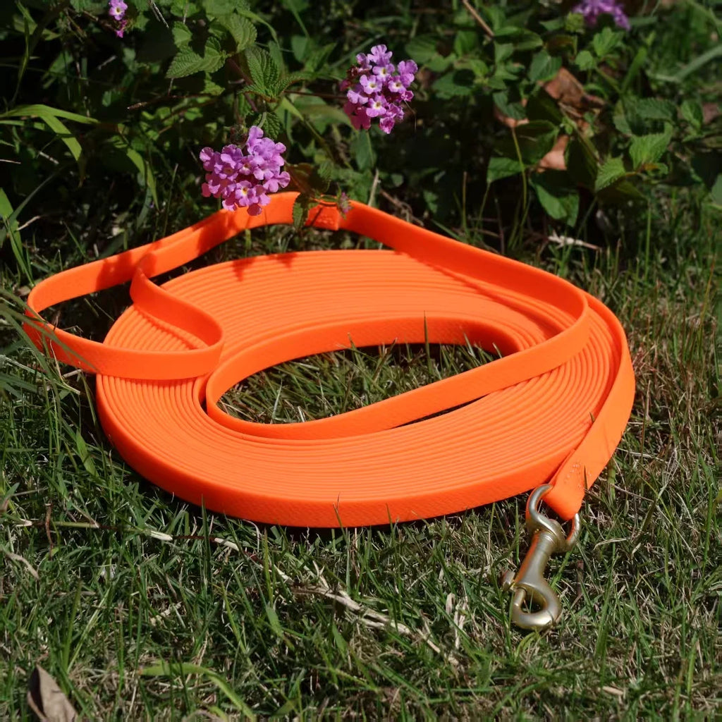 Heavy Duty PVC Training Dog Leash, 6FT Waterproof Chew Resistant Recall Lead with 360° Swivel Buckle