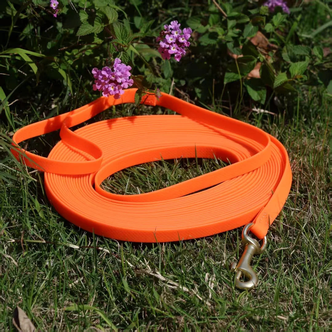 Heavy Duty PVC Training Dog Leash, 6FT Waterproof Chew Resistant Recall Lead with 360° Swivel Buckle