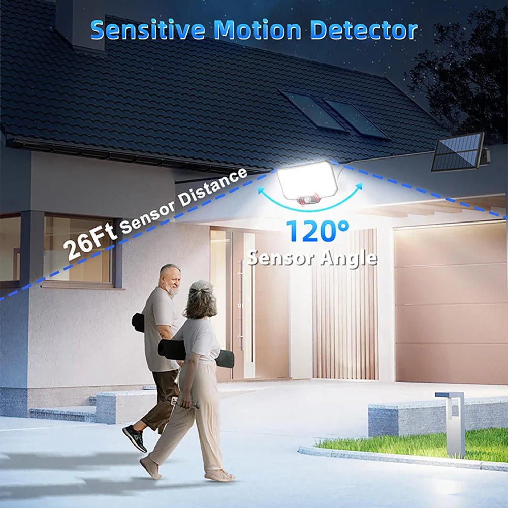 234/318/348 LED Solar Lights 3 Working Modes Super Bright Motion Sensor Outdoor IP65 Waterproof Flood Wall Security Lights Yard