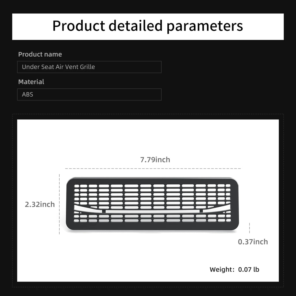 LUCKEASY for Tesla Model Y Launch 2025 Juniper Air Outlet Protective Cover Car Seat air Outlet Grille Air Vent Outlet Cover ABS
