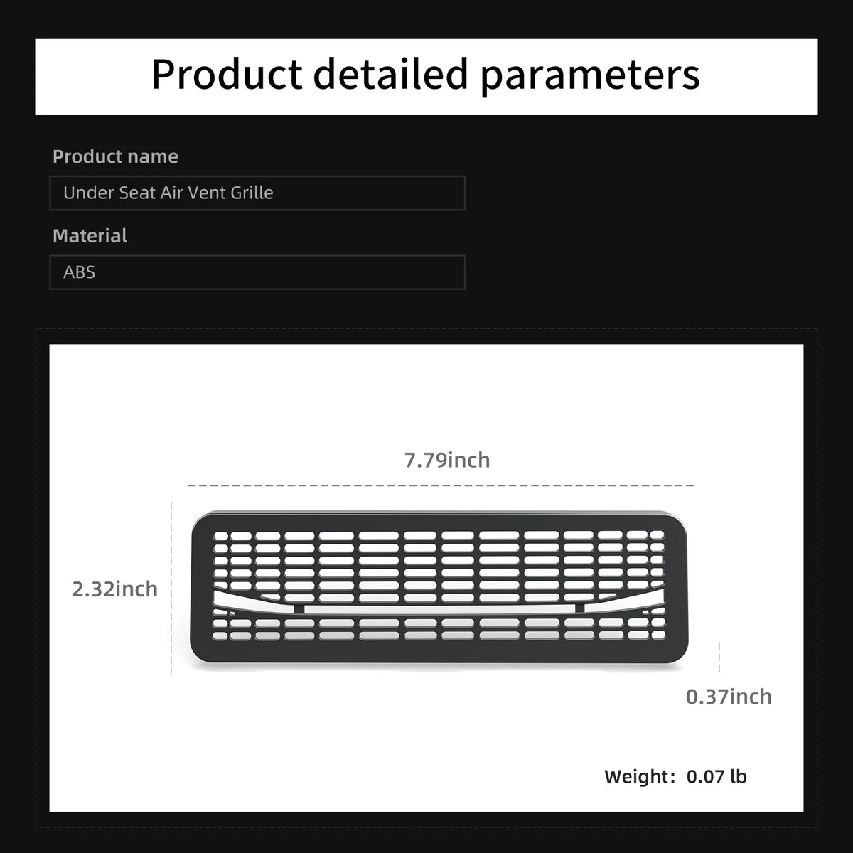 LUCKEASY for Tesla Model Y Launch 2025 Juniper Air Outlet Protective Cover Car Seat air Outlet Grille Air Vent Outlet Cover ABS