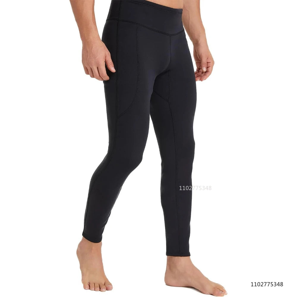 Men Women Wetsuit Pants 2mm Neoprene for Swimming Surfing Snorkeling Scuba Diving Boating High Elasticity Swimwear Surf Suit