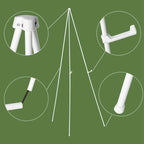 Easel Stand 63In Tall Easels Collapsable Portable Poster Easel White Metal For Display Wedding Sign & Poster For Display Holder