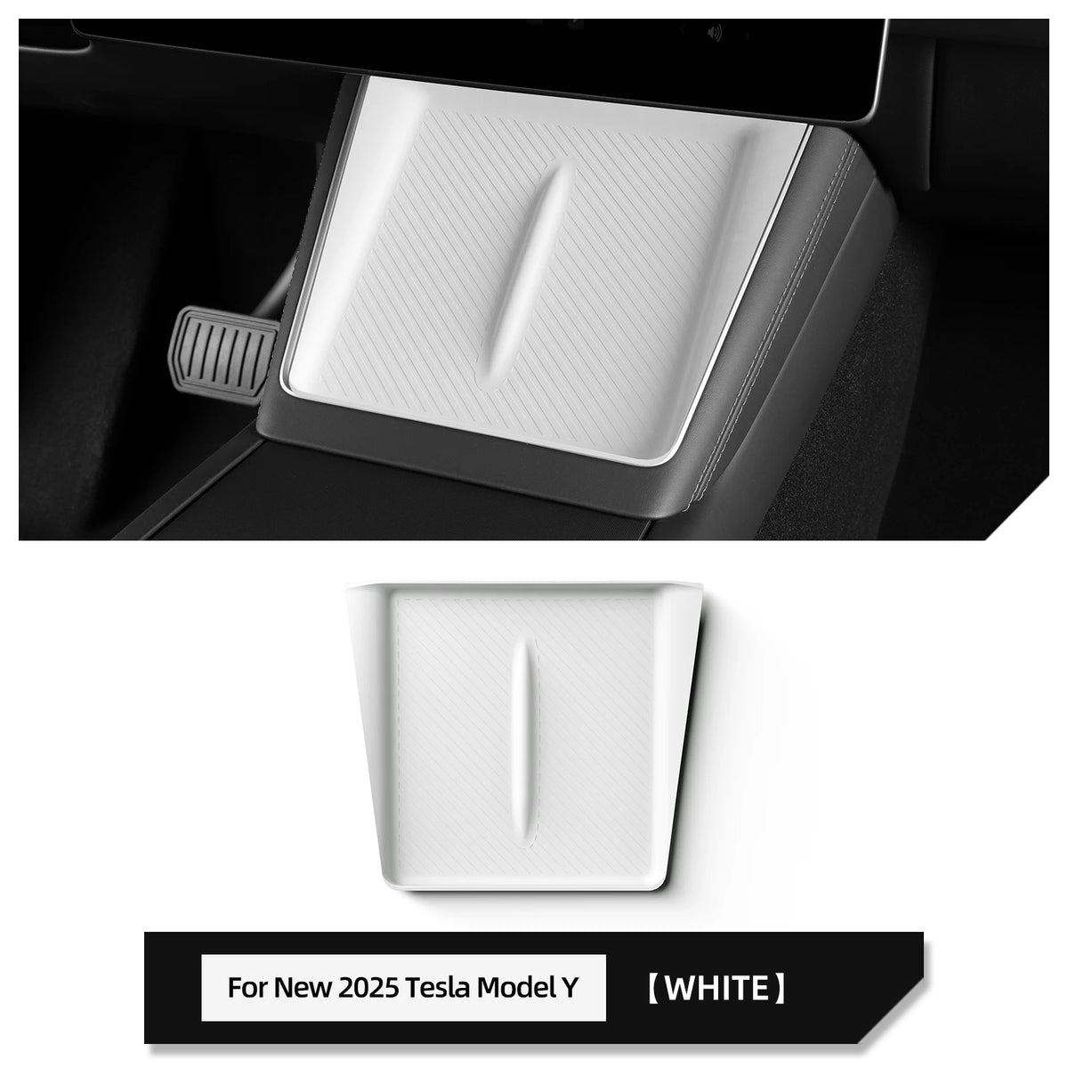 LUCKEASY for Tesla Model Y Launch 2025 Juniper Car Anti Dirt Pad Mobile Wireless Charging Anti-Slip Mats Silicone Accessiories