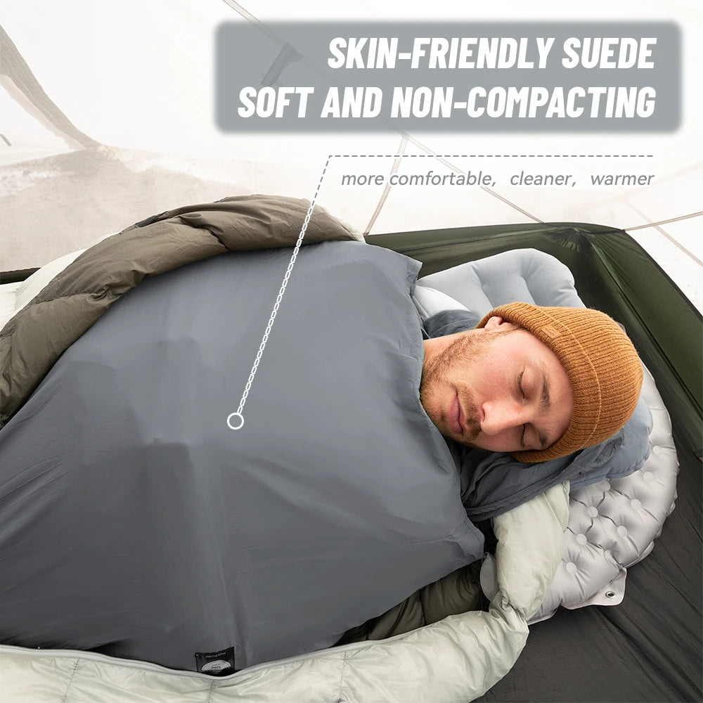 Naturehike Mummy Sleeping Bag Liner, Ultralight Portable Single Liner, Grey