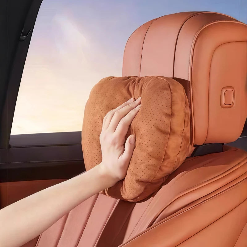Car Headrest Waist Set Memory Foam Neck Pillows & Lumbar Support Cushions | Ergonomic Design, Anti-Static, Comfortable Headrests