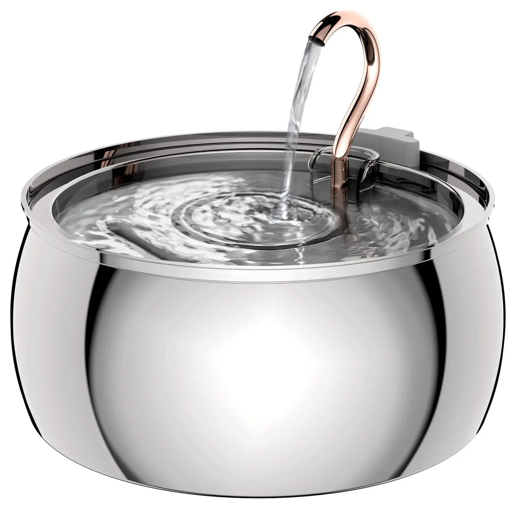 4L Stainless Steel Pet Cat and Dog Drinking Fountain Ultra-Silent Water Pump Suitable for Multiple Pet Drinking Bowls