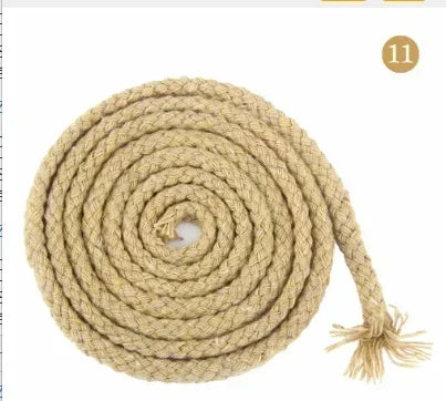 10M 5/7mm Cotton Cord for Sewing Twisted Rope Bag Strap Weave Cords Woven String Home Textile Decoration Ropes Craft Accessories