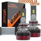 Heyword 2800W 6000000LM PLUS H7 H11 H1 H4 Led Headlight Bulb 6000K LED HB3 HB4 Double Copper Tube Led Light Kit for Car 12V 2PCS